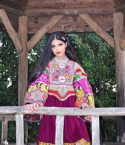 Nouvelle Arrivée 2026 – Robe Traditionnelle Afghane Vintage Brodé Main en Mousseline à Manches Longues pour Filles – Vente en Gros - Product Image 2