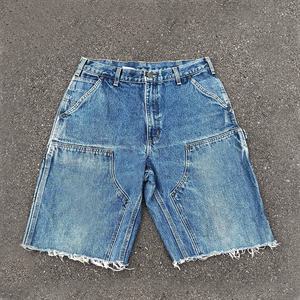 Summer Wholesale Bulk <b>Men's</b> <b>Jeans</b> Shorts Denim Fabric Baggy Oversized Loose Vintage <b>Men</b> <b>Jeans</b> Shorts Breathable With OEM - Product Image 3