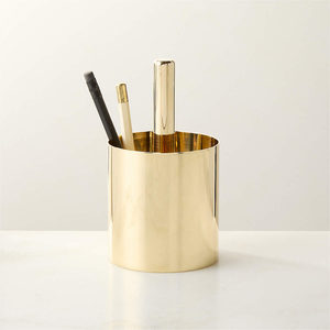 Brass Wire Gold Color Pen Holder For Your bedroom Living Room <b>Desk</b> Organizer Stationary Storage Pen Holder - Product Image 4