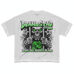 T-shirt streetwear surdimensionné, coupe courte, graphique personnalisé, OEM, vente en gros - Product Image 4