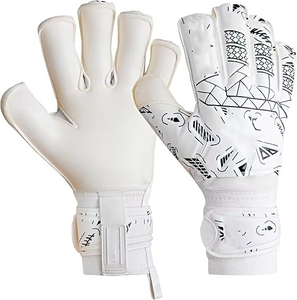 Guantes de Portero de Fútbol de Látex Alemán Profesionales, Antideslizantes, de Nailon Tejido, con Protección de Dedos de Goma, Material de Cuero, para Uso Deportivo - Product Image 1