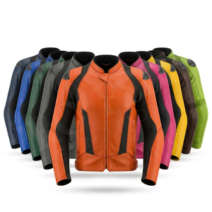 เสื้อแจ็คเก็ตมอเตอร์ไซค์หนังแท้คุณภาพสูง ดีไซน์ลายจุด ระบายอากาศได้ดี มีสไตล์ สวมใส่สบาย ป้องกันการกระแทก เหมาะสำหรับการขับขี่ - Product Image 1
