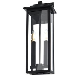 Matte Black Finish Outdoor Wall <b>Sconce</b> Exterior Porch <b>Light</b> Wall Mount Lantern Clear Glass House Farmhouse Outdoor Wall Lamps - Product Image 3