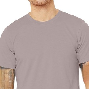 T-shirt en coton uni à manches courtes pour homme avec logo personnalisé |   T-shirt décontracté à col rond en gros - Product Image 2