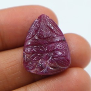 พลอยทับทิมแดงธรรมชาติแกะสลักทรงคาโบชอง พลอยทับทิมแกะสลักขัดเรียบ ขายส่งจากผู้ผลิตสำหรับอัญมณีทำเครื่องประดับ - Product Image 2