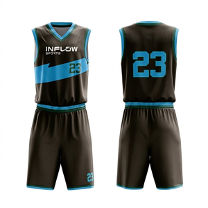 Ensemble de maillot de basket-ball pour jeunes de haute qualité, respirant, en maille polyester, sublimation, USA, vêtements de sport, veste, short - Product Image 6