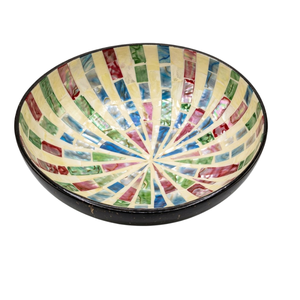 Coconut shell bowl with intricate etched detailing eco friendly material smooth polished finish for <b>kitchen</b> use - Product Image 1