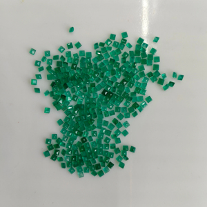 พลอยออนิกซ์สีเขียวธรรมชาติ ขนาด 2.5 มม. ทรงสี่เหลี่ยมเจียระไนแบบสเต็ปคัท คุณภาพดีที่สุด พลอยหลวมที่ได้รับการรับรองจากเรดเมาน์เทน เจมส์ สำหรับทำเครื่องประดับ - Product Image 2