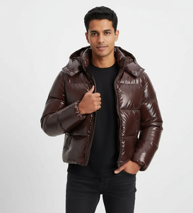 Chaqueta de Invierno Acolchada de Algodón para Exteriores, Cortavientos Personalizada, Impermeable, con Capucha y Acolchado Frontal, para Trabajo - Product Image 2