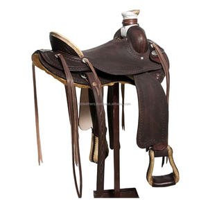 Sillín occidental de Cuero 100%, duradero y resistente, hecho a mano, estilo Rancho resistente, para montar a caballo, asiento caliente - Product Image 4