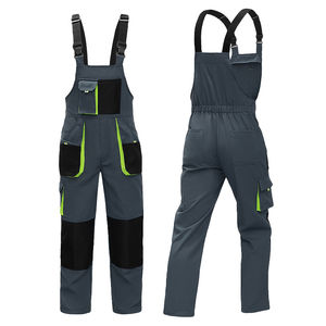 Salopette de travail robuste en coton – Salopette de peintre légère et flexible, ajustable, coupe slim, confortable, avec protection intégrée - Product Image 5