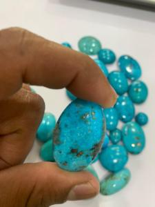 Turquoise Cuivrée de Qualité AAA, 100% Naturelle, pour la Fabrication de Bijoux, Cabochons, Lot de Pierres Précieuses en Vrac, Turquoise Faite à la Main - Product Image 1