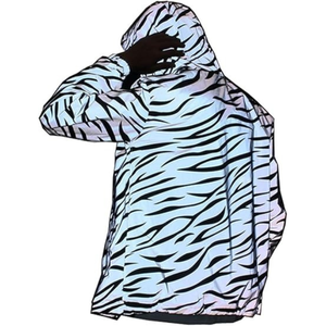 Veste coupe-vent unisexe légère, réfléchissante, imperméable et écologique, à capuche, pour la course, avec poches zippées, faible MOQ, vente chaude - Product Image 1