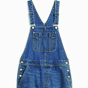 Overol de Mezclilla Personalizado con Logotipo para Mujer, Hecho a Medida, con Botones, de Alta Calidad, Ajustado, Vintage, Sexy, Informal - Product Image 5
