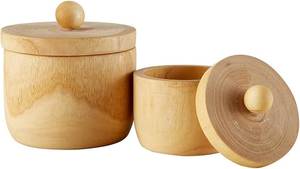 Pot à miel en bois rond avec couvercle à clapet, fait main, compatible lave-vaisselle, récipient alimentaire pour la cuisine et la salle à manger - Product Image 4