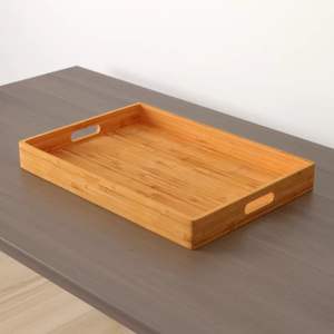 Bandeja de servir de madera sostenible diseñada para hogares ecológicos y necesidades de servicio elegantes - Product Image 1