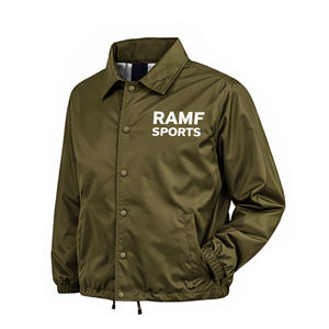 Vestes de coach pour garçons vierges personnalisables avec logo, en polaire, boutonnées, pour l'extérieur, vestes de baseball universitaires pour hommes, vente en gros - Product Image 1