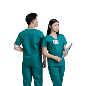 Alta calidad Scrub médico mujer Scrub tops diseños uniformes de enfermería estiramiento Hospital ropa hombres/mujeres-OEM/ODM-muestra gratis - Product Image 1