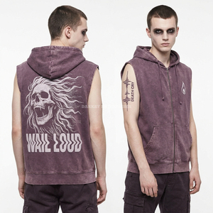 เสื้อฮู้ดดี้ลายกราฟิกเซอร์เบอรัสสีเทาชาร์โคล หนัก 400GSM สำหรับผู้ชาย พิมพ์ลาย Gatekeeper ผ้าฟลีซ สตรีทแวร์ แบรนด์ผู้ผลิต - Product Image 5