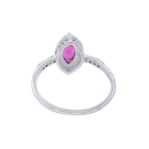 Bague de fiançailles en argent sterling 925 avec rubis naturel de haute qualité et diamant véritable, certifiée IGI, pour anniversaire - Product Image 6