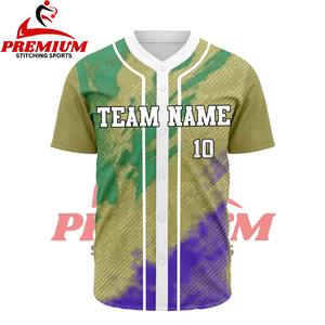Maillot de baseball à manches courtes de qualité supérieure, sublimation, 100% polyester, respirant, séchage rapide, taille plus, sangle réglable - Product Image 3