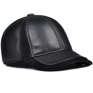 Best Seller Classic Genuine Leather <b>Baseball</b> <b>Cap</b> Adjustable Outdoor Casual Travel Fashion Wear Leather <b>Caps</b> for Men <b>Women</b> - Product Image 2