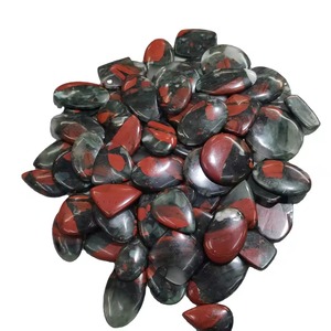 Lot de cabochons en agate de pierre de sang africaine naturelle de haute qualité pour bijoux de guérison, pierres précieuses en vrac - Product Image 2