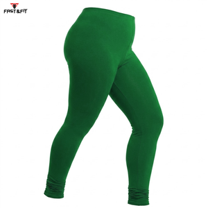 Leggings de Yoga para Mujer, Transpirables, 100% Algodón, Tejido Elástico, Color Sólido, Cintura Alta, Efecto Push-Up, Deportivos - Product Image 2