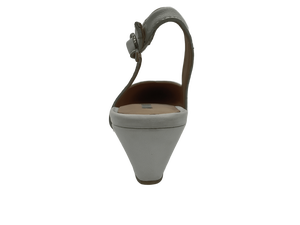 Dlords – Escarpins en cuir blanc à bout carré, bride arrière à boucle, confortables, respirants, décontractés, toutes saisons, semelle intermédiaire en EVA, semelle extérieure en caoutchouc - Product Image 3
