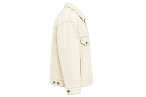 Chaqueta Vaquera con Cuentas y Logotipo Personalizado, Chaqueta Casual de Algodón para Hombre, Cuello Camisero, Corte Regular, Otoño - Product Image 3