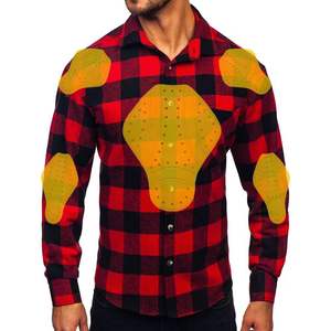 Camisa de Cuero para Motociclista, con Protección, Manga Larga, para Hombre, Invierno, Bordada y Tejida - Product Image 4