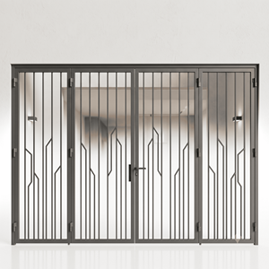 Puerta de entrada para villa de estilo europeo; hecha de hierro forjado sólido; resistente al óxido; acabado con recubrimiento en polvo; fácil de montar. - Product Image 1