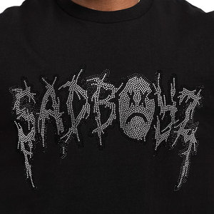 T-shirt d'été à manches courtes pour homme, style mode, imprimé strass, pailleté, effet diamant, coupe ample - Product Image 5