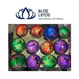 Bol en noix de coco mosaïque de perles vietnamien fait main de haute qualité, design classique, compatible lave-vaisselle, pour la décoration intérieure, vente en gros - Product Image 1