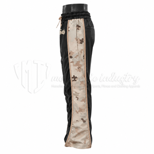 Pantalon cargo baggy personnalisé pour homme, pantalon parachute à empiècements camouflage, pantalon décontracté streetwear à jambes larges - Product Image 4