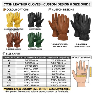 Gants de travail en cuir véritable de qualité supérieure Cosh Sports, équipement de sécurité robuste, fabricant du Pakistan - Product Image 2