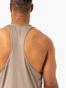 Camiseta sin mangas de algodón/fibra de bambú para hombre, venta al por mayor, personalizable con logo, para gimnasio, fitness, entrenamiento, culturismo, secado rápido - Product Image 5