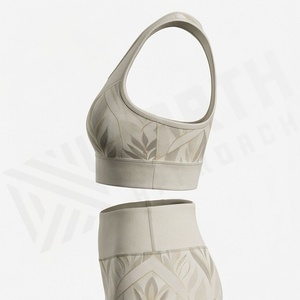 Conjunto de Leggings de Yoga sin Costuras Personalizados y Sujetador Deportivo para Mujer, Tallas Grandes, Ropa Deportiva Sublimada, Atuendo Deportivo para Dama - Product Image 3