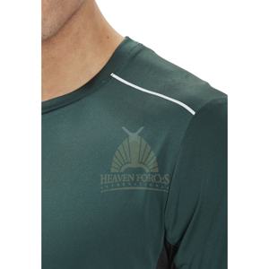 เสื้อยืด5% ยาวเข้ารูปสำหรับผู้ชายผ้าโพลีเอสเตอร์95% ใหม่เสื้อยืดคอกลมยาวเข้ารูปสำหรับออกกำลังกายริงเกอร์เข้ารูป - Product Image 5