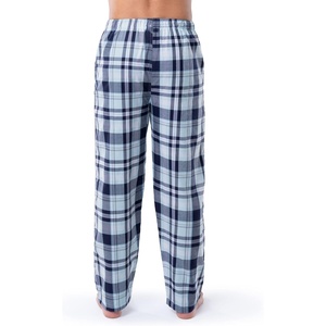 <b>Men's</b> Plus Size PolyesterCotton Nonwoven <b>Flannel</b> <b>Pajama</b> Bottom Gray White Plaid Breathable Quick Dry 220g Fashionable - Product Image 2