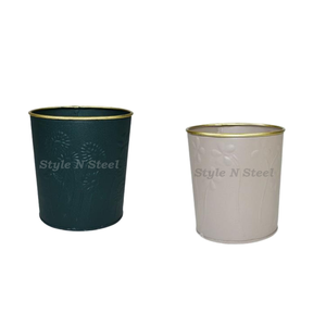 Jardinière Moderne Classique Multi-usages en Fer Peint à la Poudre, Design Floral, Durable, pour Extérieur et Intérieur, avec Drainage - Product Image 4