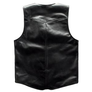 Chaleco de Cuero Personalizado para Hombre, Corte Ajustado, Piel de Vacuno, Sin Mangas, de Alta Calidad, Transpirable, Moderno y Casual, para Invierno - Product Image 5