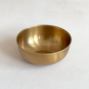 Handcrafted pure brass serving bowl perfect for luxury dining table setup traditional home kitchen decoration piece - Product Image 1