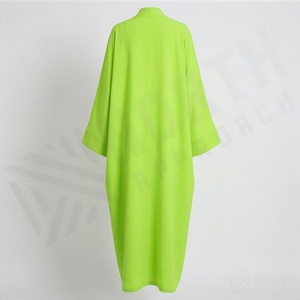 ชุดกิโมโนแบบ OEM ปี 2025 เสื้อคลุมอาบายะ ผ้าโพลีเอสเตอร์เนื้อนุ่ม ยืดหยุ่นสูง หนาขึ้น สำหรับผู้หญิงมุสลิม คอวี แขนยาว เหมาะสำหรับงานปาร์ตี้ รอมฎอน งานแต่งงาน - Product Image 2