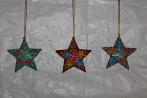 Handcrafted Kashmir Paper Mache <b>Star</b> Hanging Ornament – Hand Painted Floral Christmas <b>Star</b> <b>Decoration</b> - Product Image 5