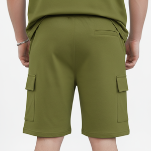 Ensemble de survêtement d'été en coton tricoté 100 %, respirant, léger, décontracté, unisexe, confortable, vêtements de sport - Product Image 5