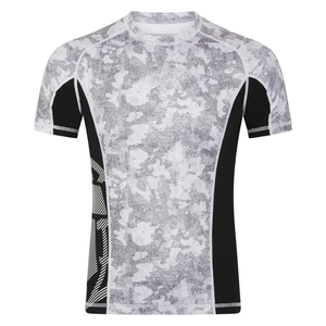 <b>Mens</b> Rash Guard Compression Shirt Short Sleeve MMA BJJ Surf Training <b>Swim</b> Gym Workout Athletic UV Protection OEM Manufacturer - Product Image 5