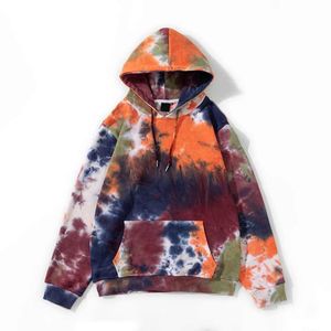 Sudadera con Capucha Tie-Dye para Hombre, Suave y Transpirable, de Manga Larga con Puños Acanalados, Capucha Ajustable y Cierre Frontal - Product Image 3