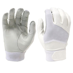 Men Baseball Batting <b>Gloves</b> Leather Ergonomic Fit Flexible Spandex Palm Padding Adjustable Strap <b>Moisture</b> Resistant Durable Grip - Product Image 1