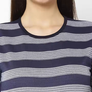 T-shirt formel personnalisé pour femme, tendance, OEM, vente en gros, haute qualité, uni, été, broderie, bouton, toile - Product Image 4